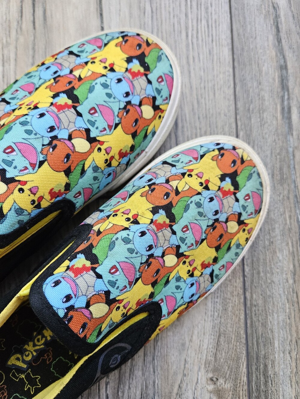 Pokemon Kids Slip-On Sneakers in Yellow, Blue, Orange, Green
